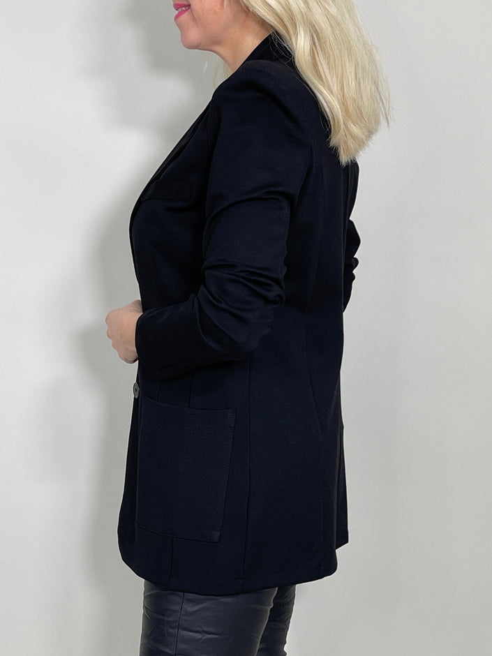 Longblazer Classic mit Taschen in Schwarz Artikel 5372
