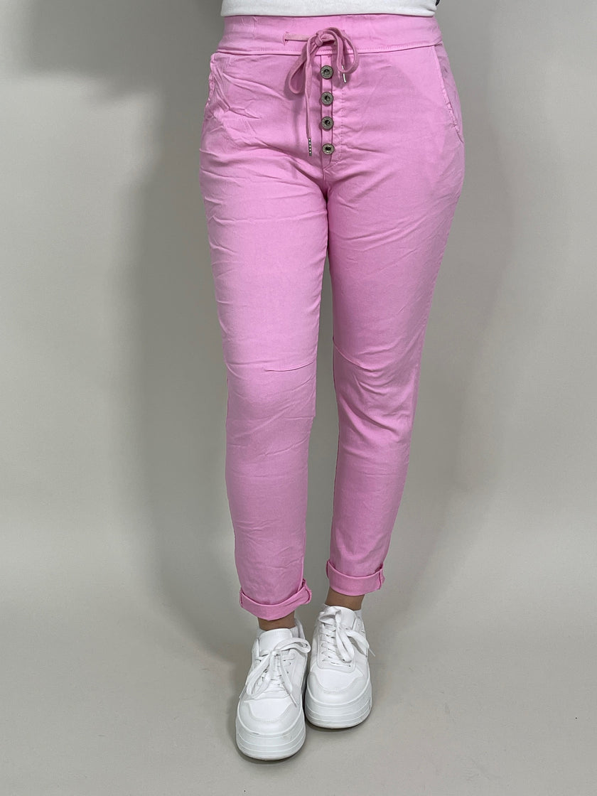 Jogpants mit Knopfleiste in versch. Farben Artikel 4086