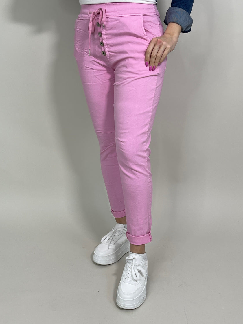 Jogpants mit Knopfleiste in versch. Farben Artikel 4086