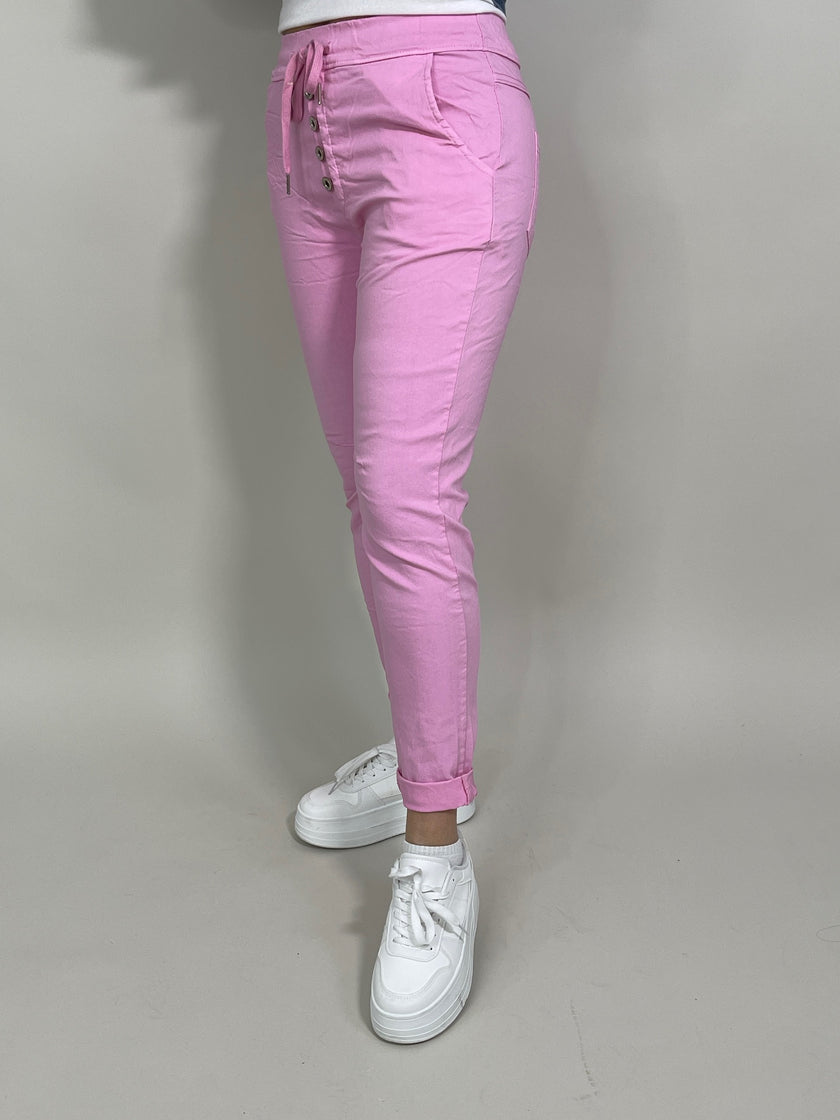 Jogpants mit Knopfleiste in versch. Farben Artikel 4086