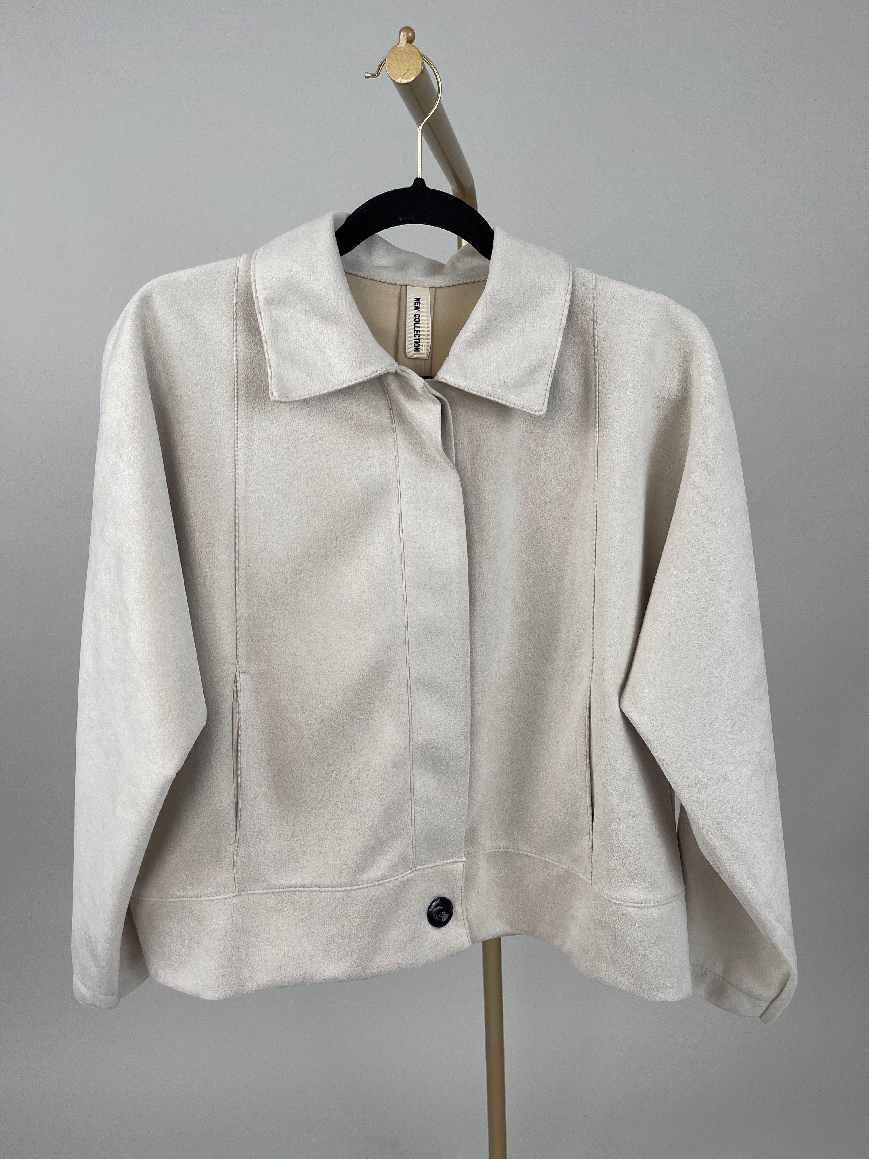 Jacke Velours in Beige