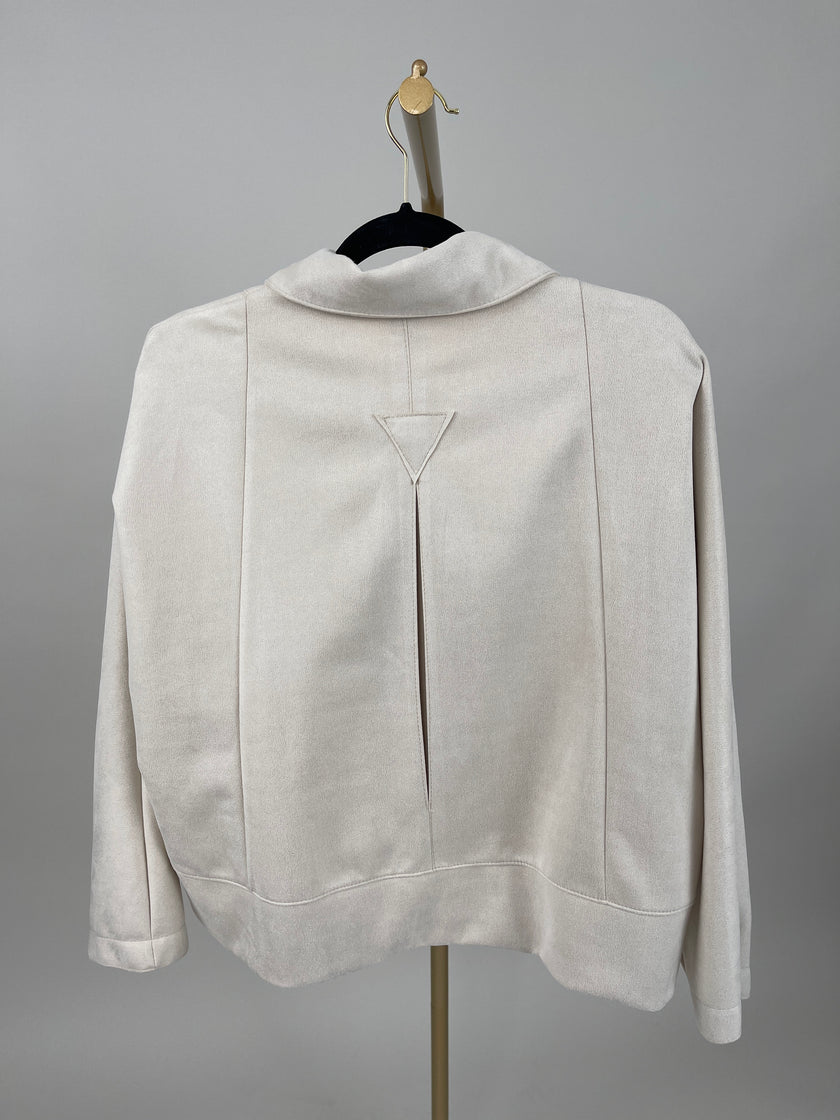 Jacke Velours in Beige