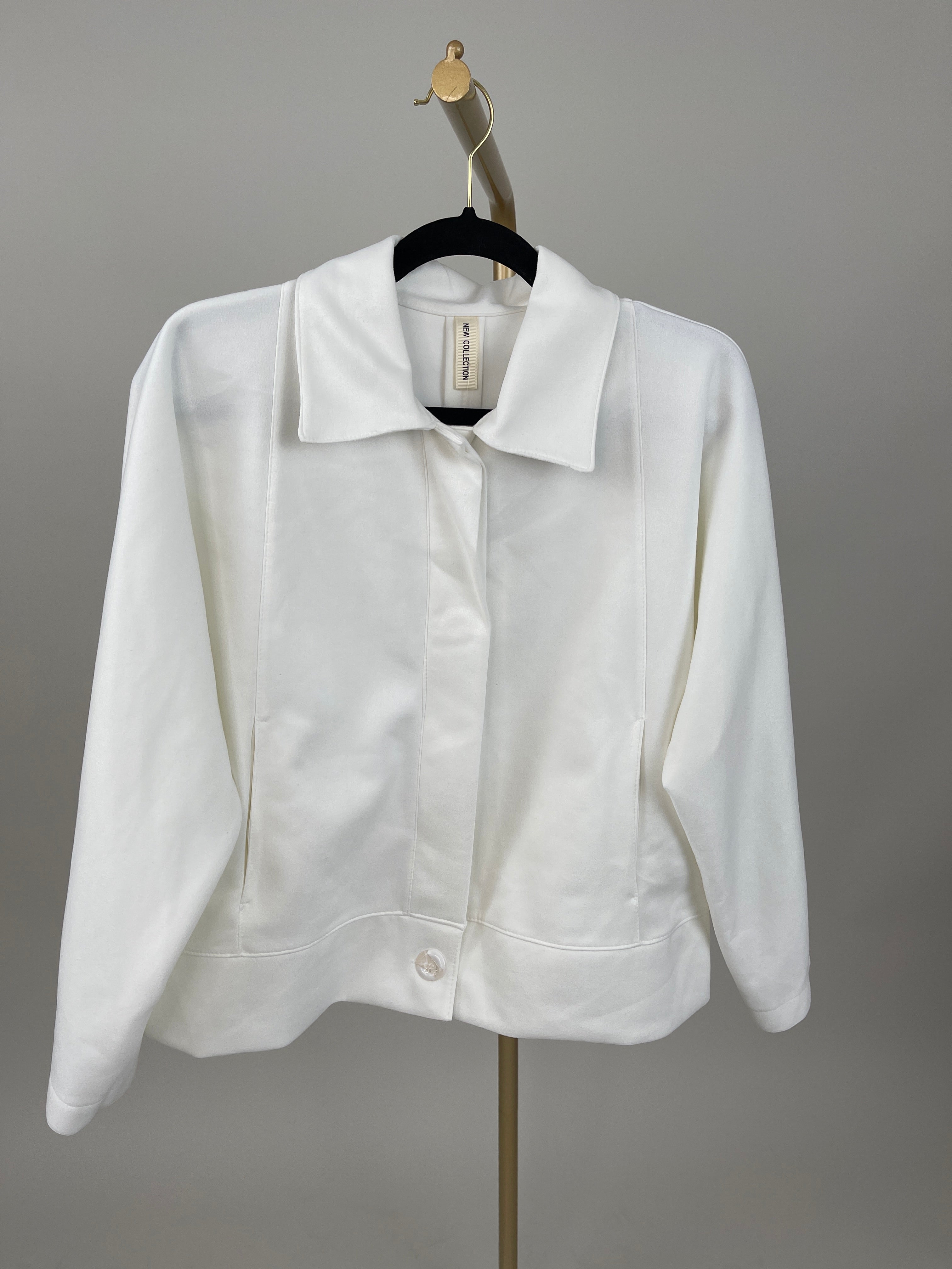 Jacke Velours in Offwhite