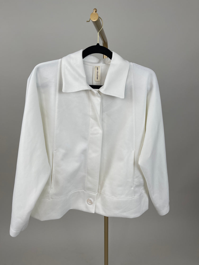 Jacke Velours in Offwhite