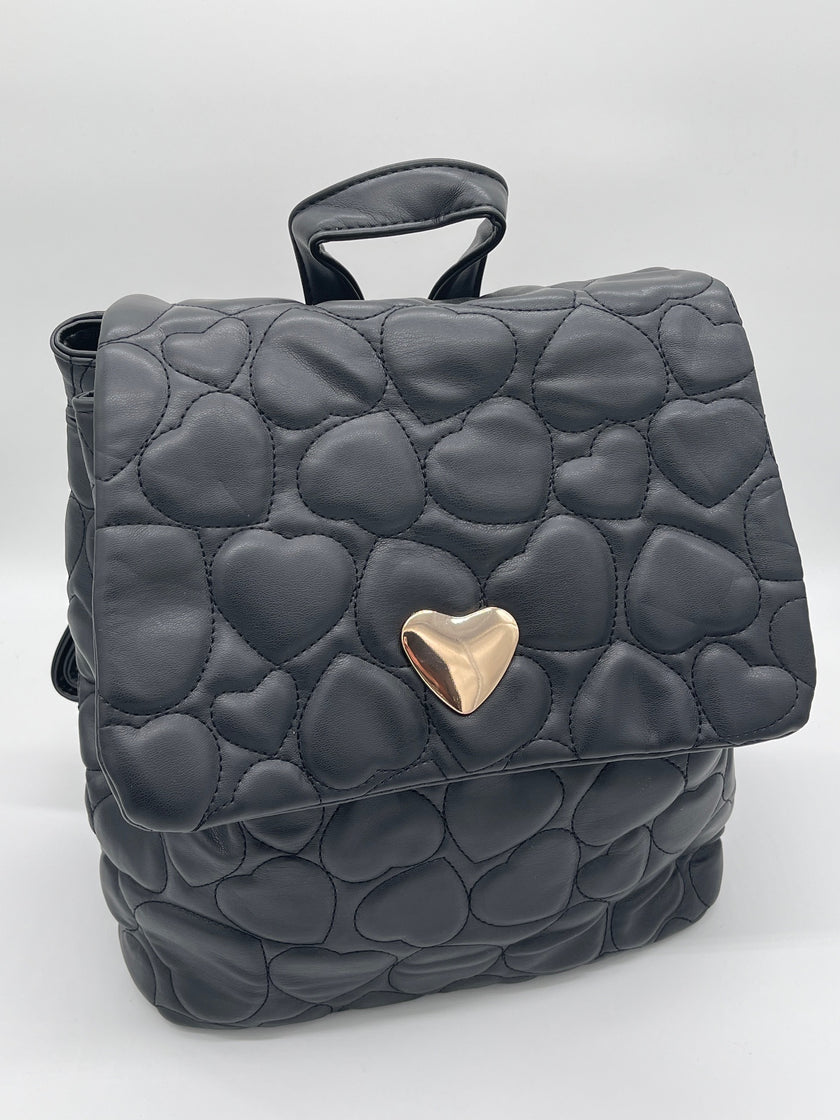 Rucksack Lederoptik Herzmuster in versch. Farben Artikel 5062