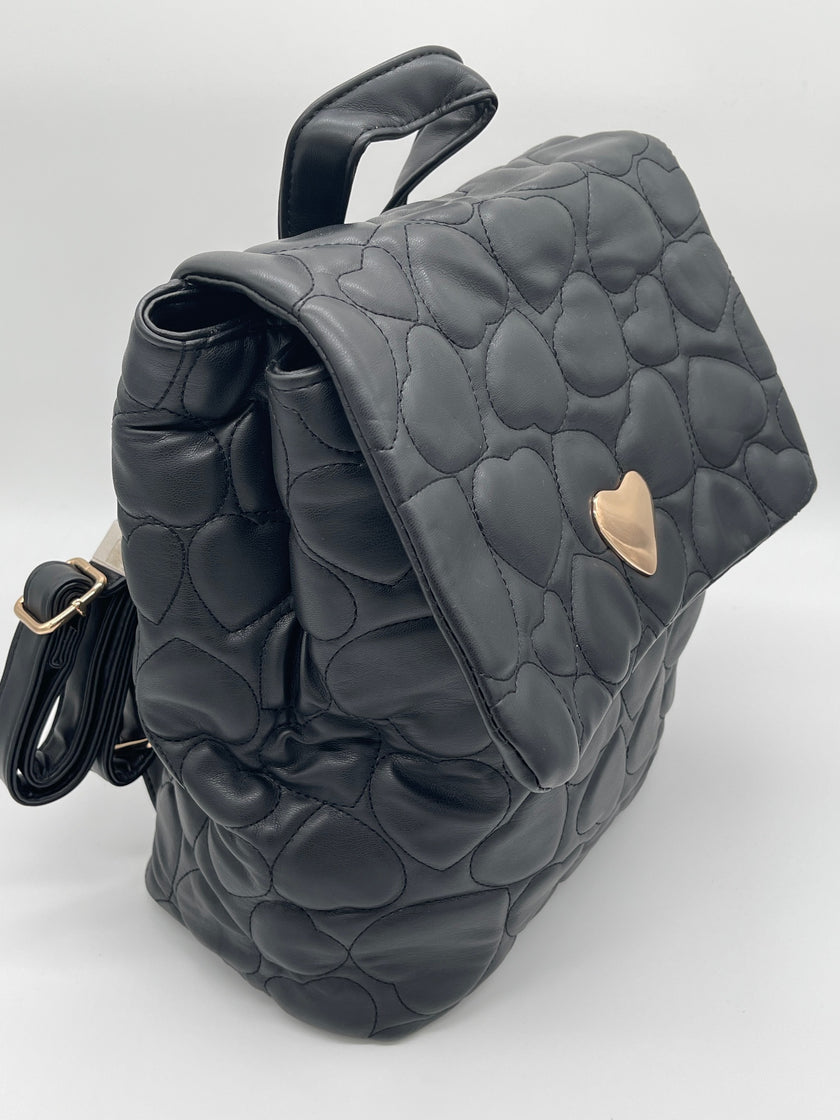 Rucksack Lederoptik Herzmuster in versch. Farben Artikel 5062