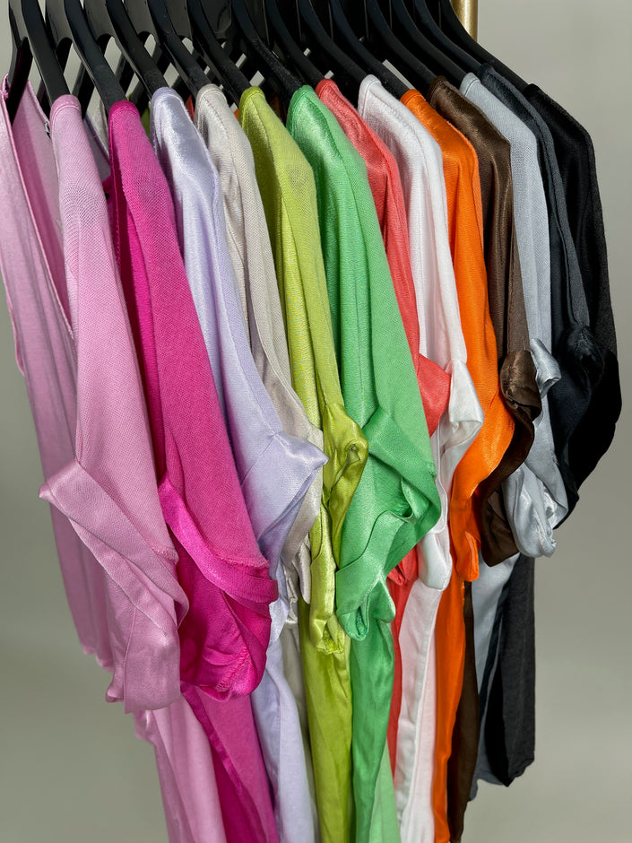Shirt Satinoptik Uni in versch. Farben Artikel 3599