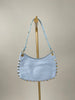 Tasche Echtleder mit Nieten in Hellblau