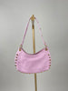 Tasche Echtleder mit Nieten in Rosa