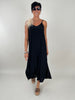 Kleid Satin-Ausschnitt in Schwarz Artikel 6198