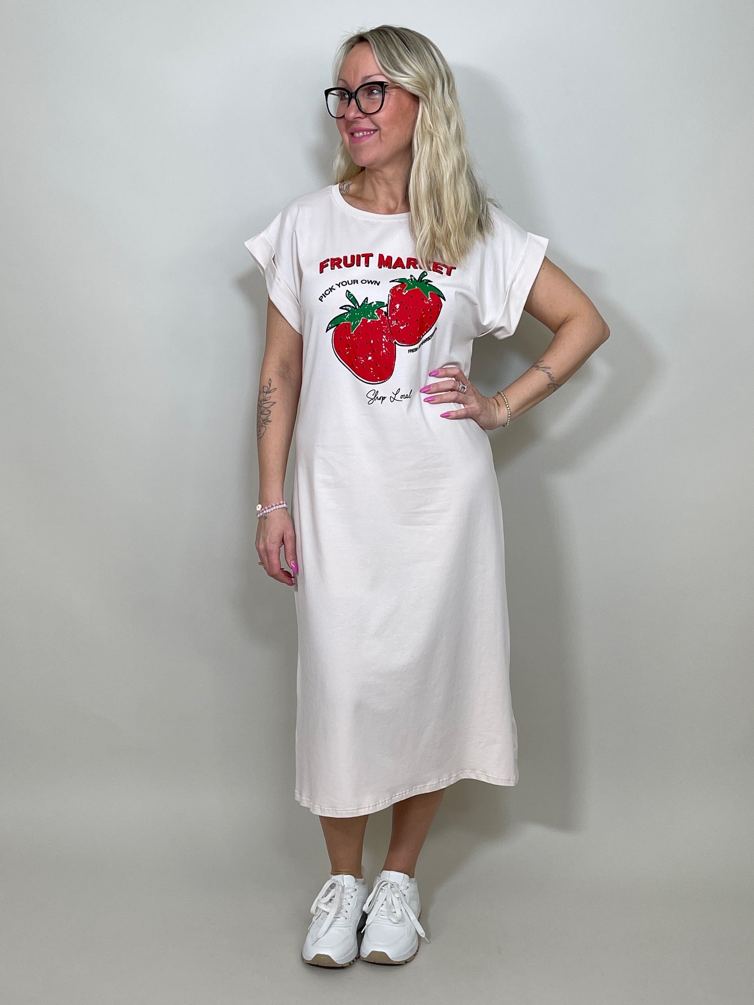 Shirtkleid mit Aufdruck in versch. Farben Artikel 5769