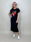 Shirtkleid mit Aufdruck in versch. Farben Artikel 5769