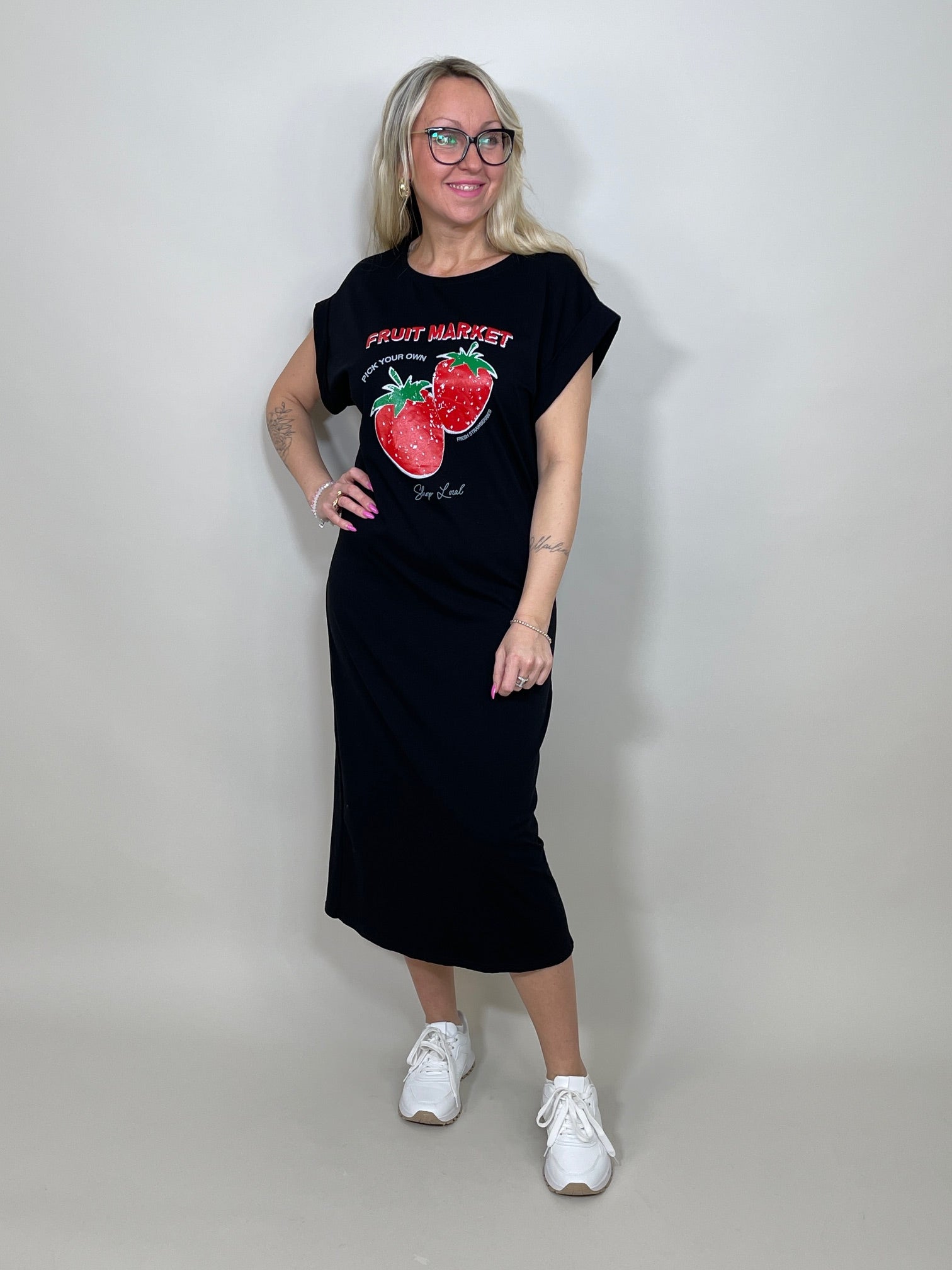 Shirtkleid mit Aufdruck in versch. Farben Artikel 5769