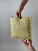 Tasche Echtleder mit Nieten in Gelb