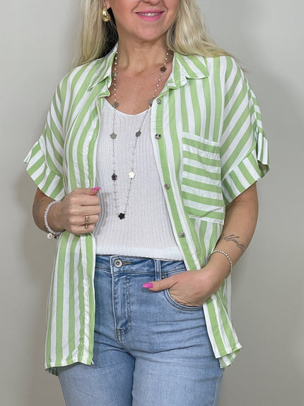 Bluse kurz gestreift in versch. Farben Artikel 4092