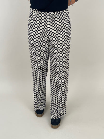 Marlene Hose Muster in Beige/Schwarz Artikel 6094
