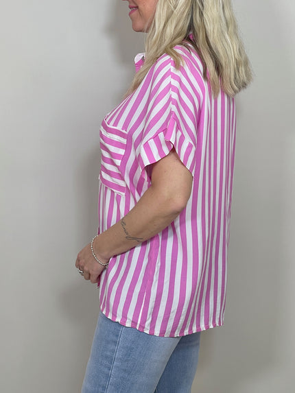 Bluse kurz gestreift in versch. Farben Artikel 4092