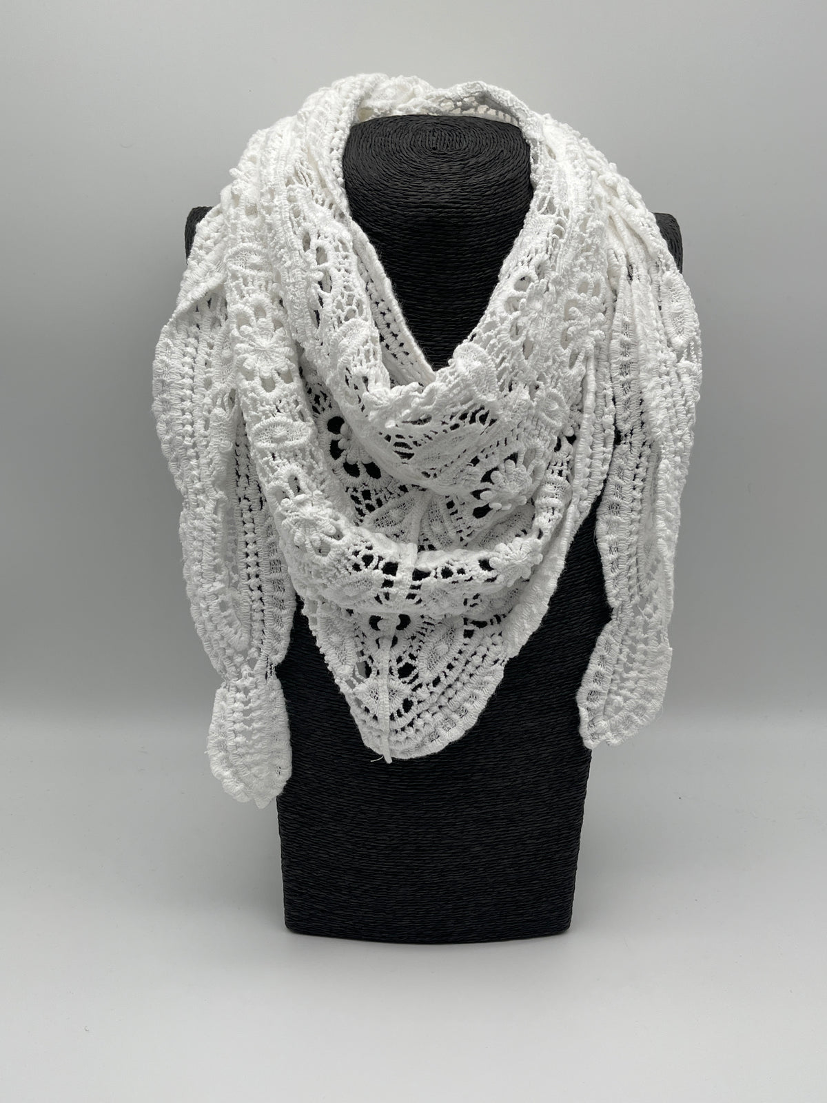 Tuch Boho in Weiß
