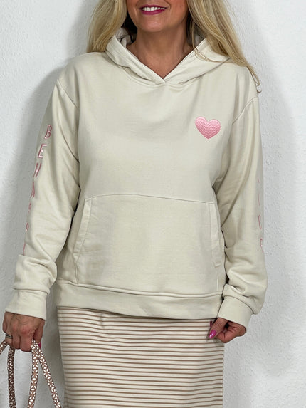 Hoodie mit Stickerei Herz Artikel 5096