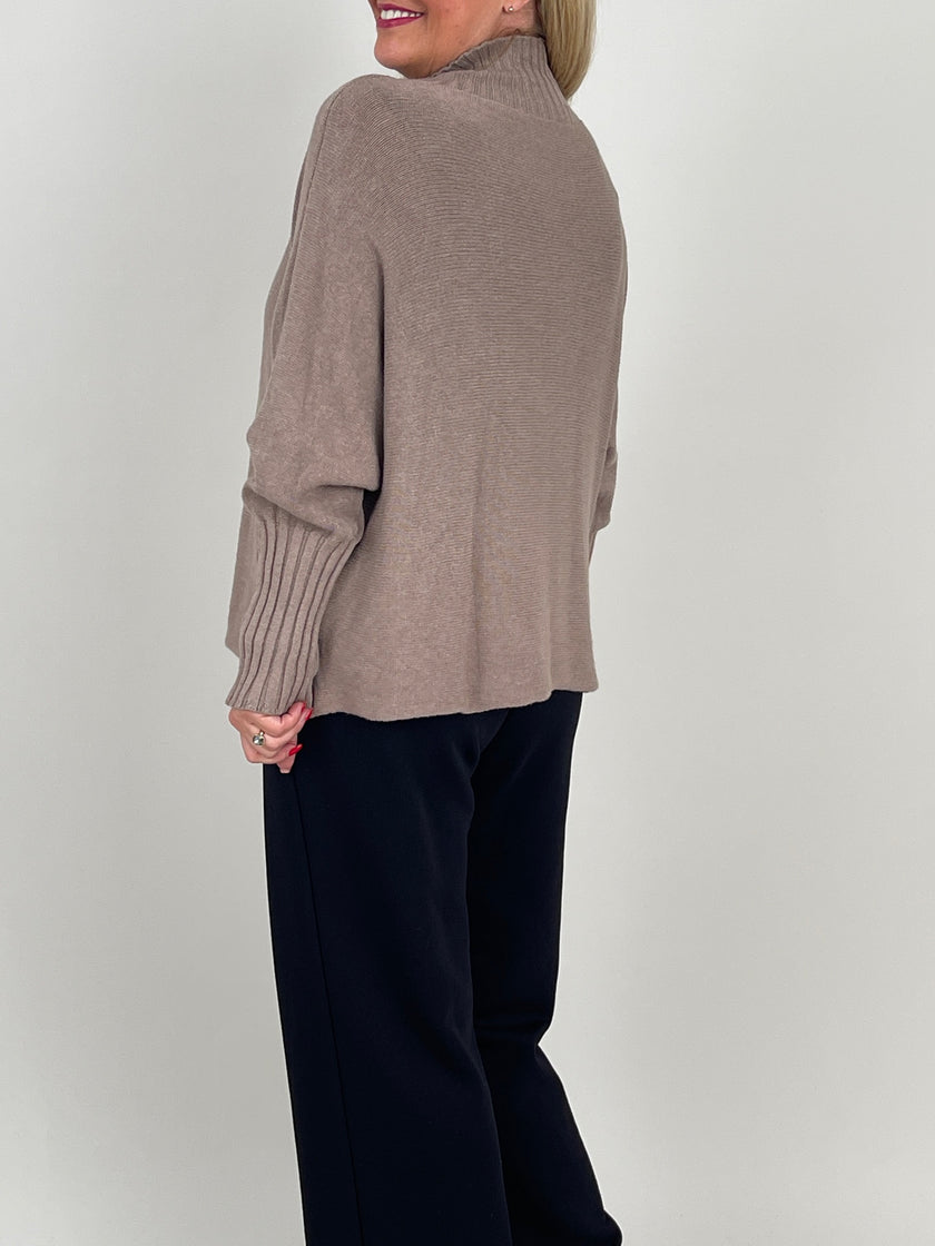 Feinstrickpullover mit Stehkragen in versch. Farben Art. 6566