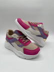 Sneaker Plateau in Beige/Flieder/Pink Artikel 3649