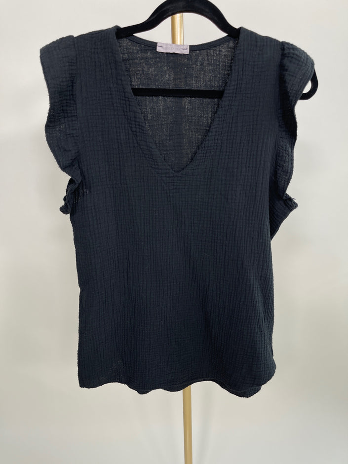 Musselin Top mit Rüschen versch. Farben Artikel 5772