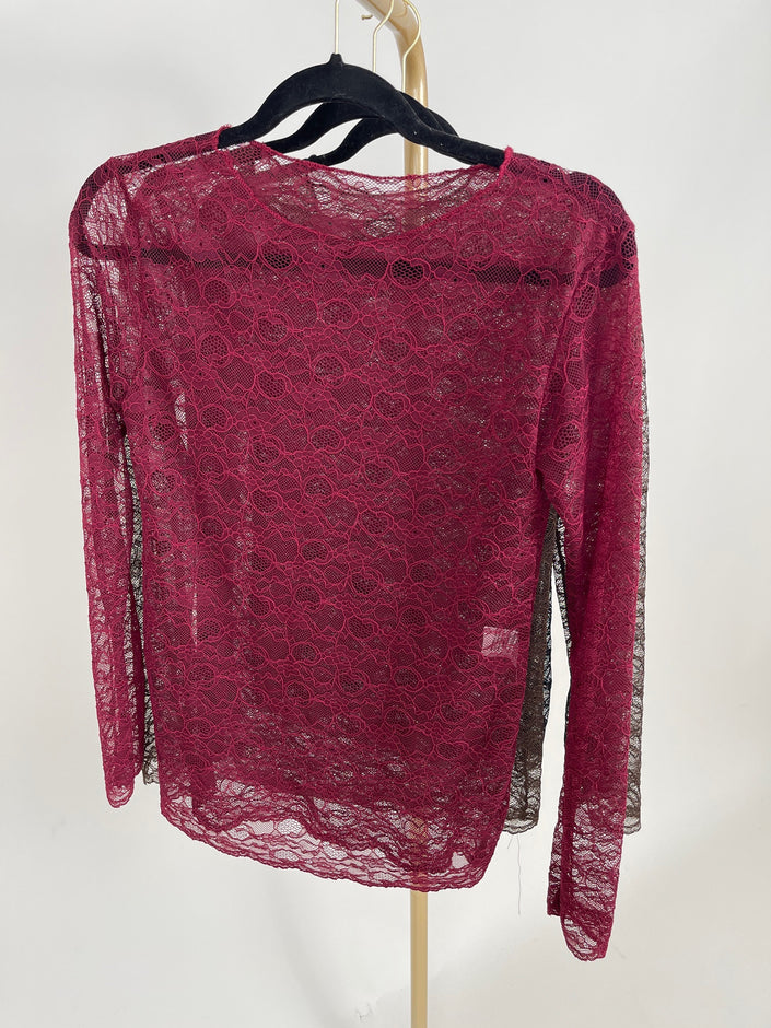 Langarmshirt aus Spitze in versch. Farben Art. 6559