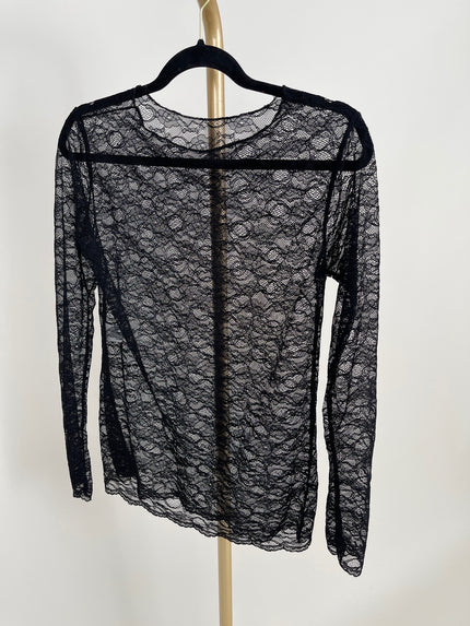 Langarmshirt aus Spitze in versch. Farben Art. 6559