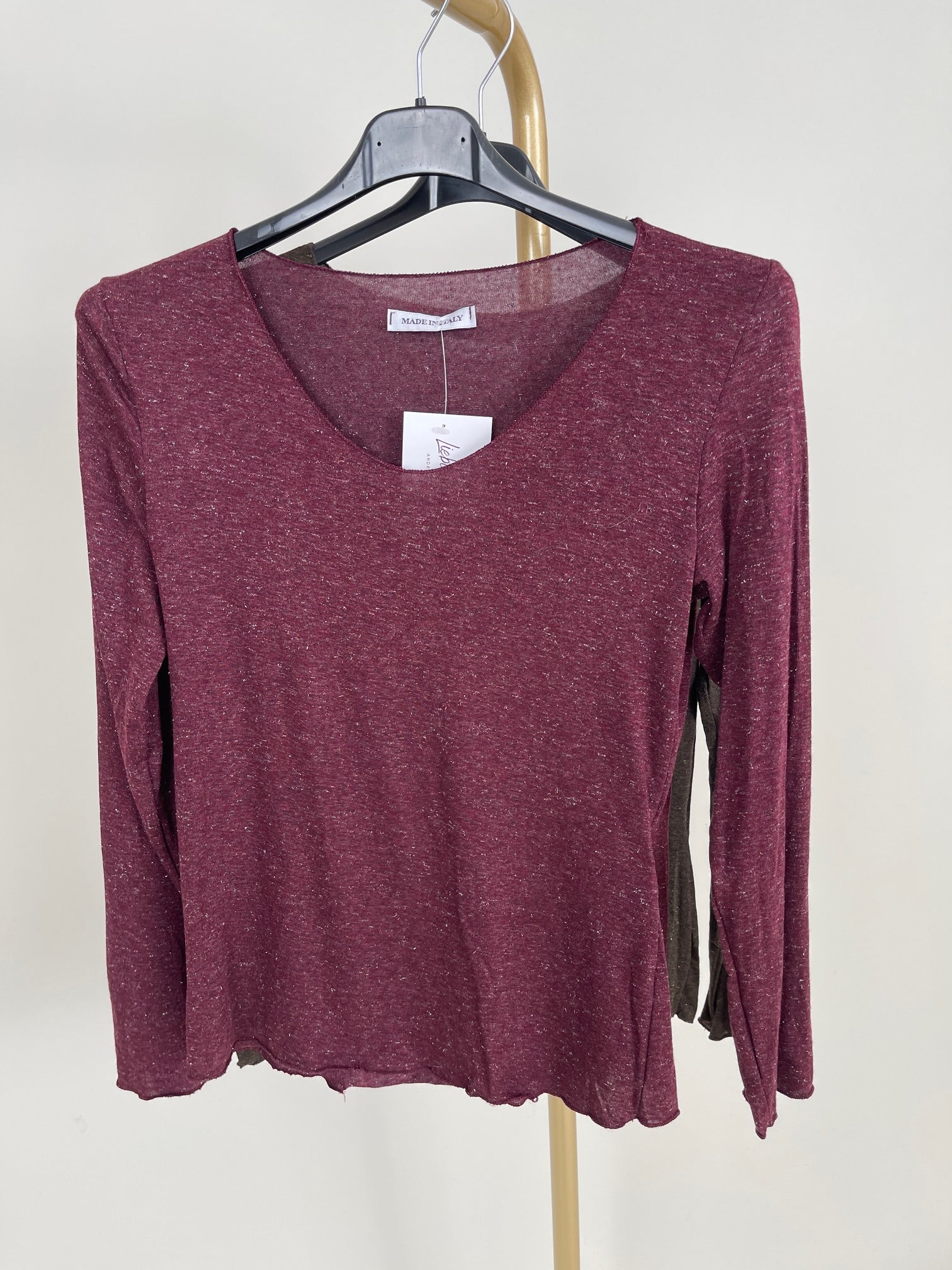 Langarmshirt Uni/Glitzer in versch. Farben Artikel 6548