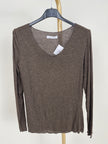Langarmshirt Uni/Glitzer in versch. Farben Artikel 6548
