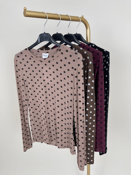 Langarmshirt Cashmere Punkte in versch. Farben Artikel 6549