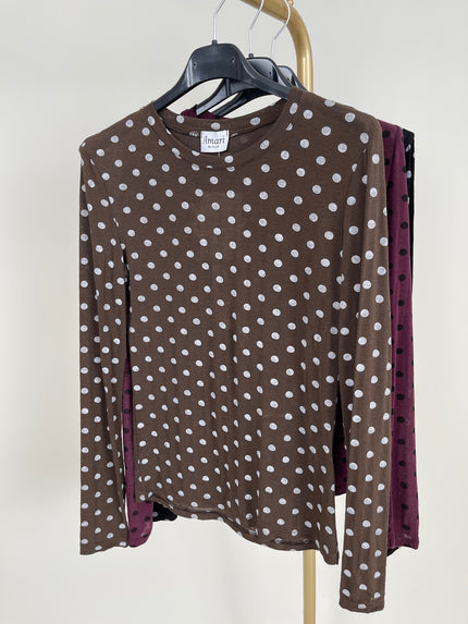 Langarmshirt Cashmere Punkte in versch. Farben Artikel 6549