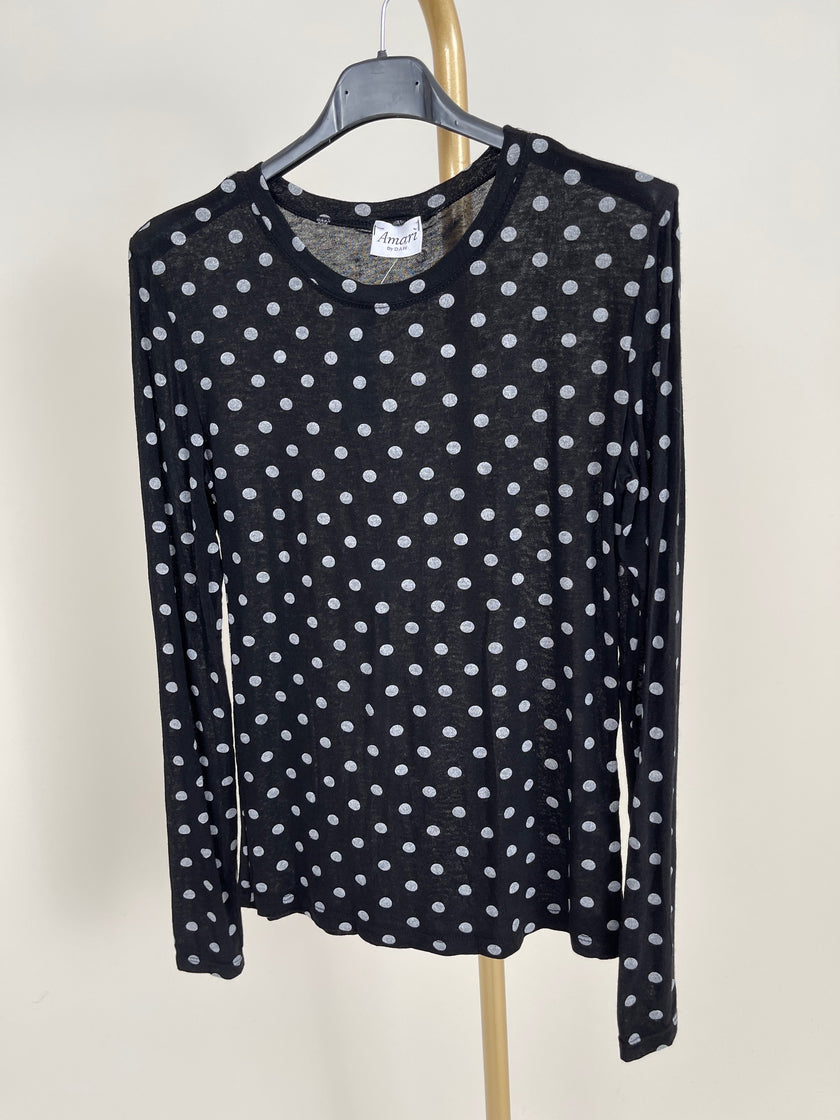 Langarmshirt Cashmere Punkte in versch. Farben Artikel 6549