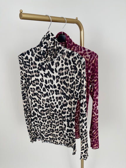 Langarmshirt Rolli mit Cashmere Leo Art. 6557