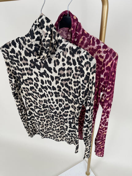 Langarmshirt Rolli mit Cashmere Leo Art. 6557