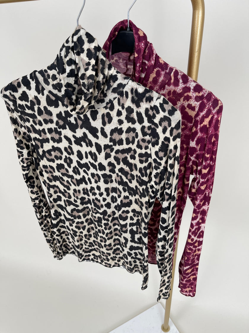 Langarmshirt Rolli mit Cashmere Leo Art. 6557