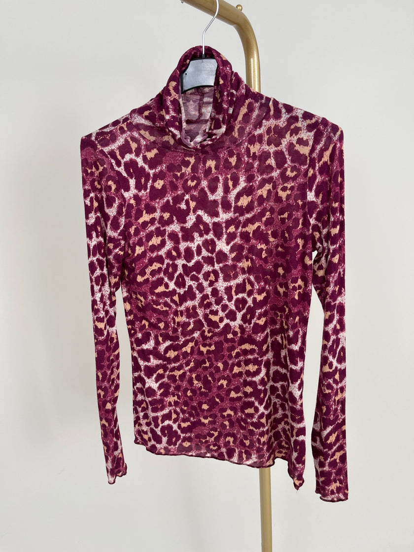 Langarmshirt Rolli mit Cashmere Leo Art. 6557