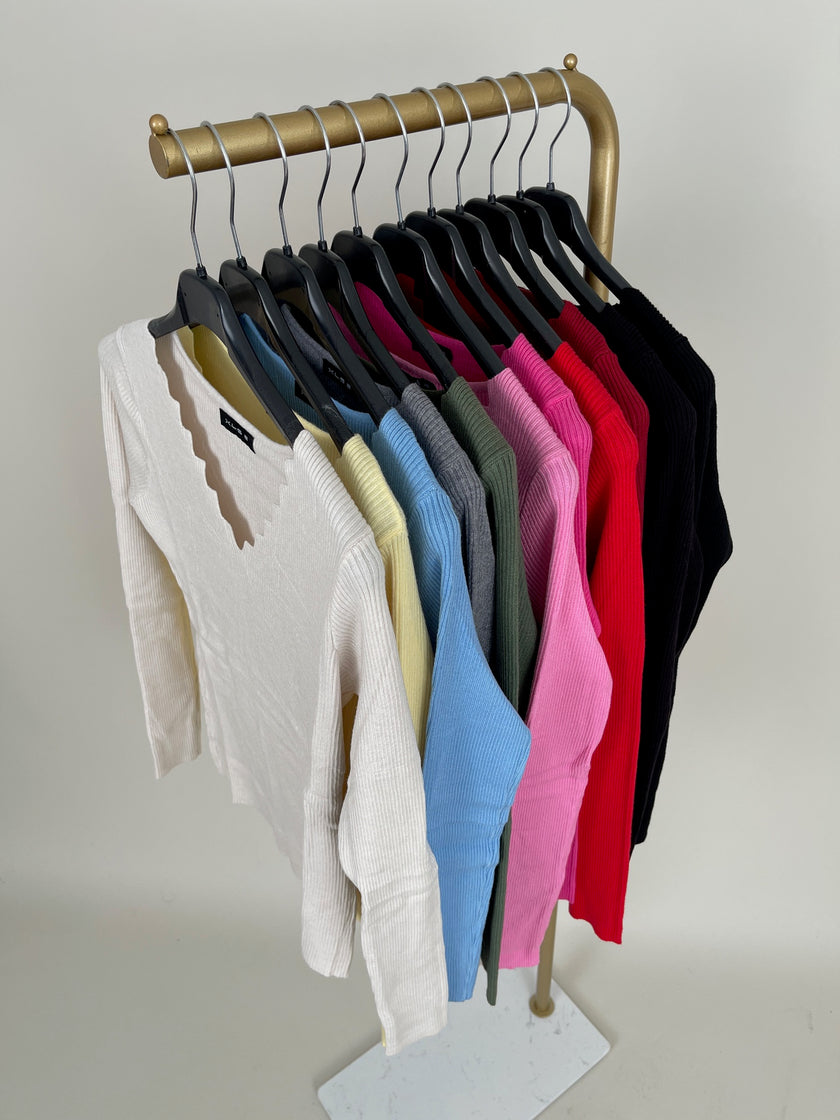 Pullover ZickZack gerippt in versch. Farben Art. 6294