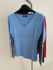 Pullover ZickZack gerippt in versch. Farben Art. 6294