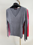 Pullover ZickZack gerippt in versch. Farben Art. 6294