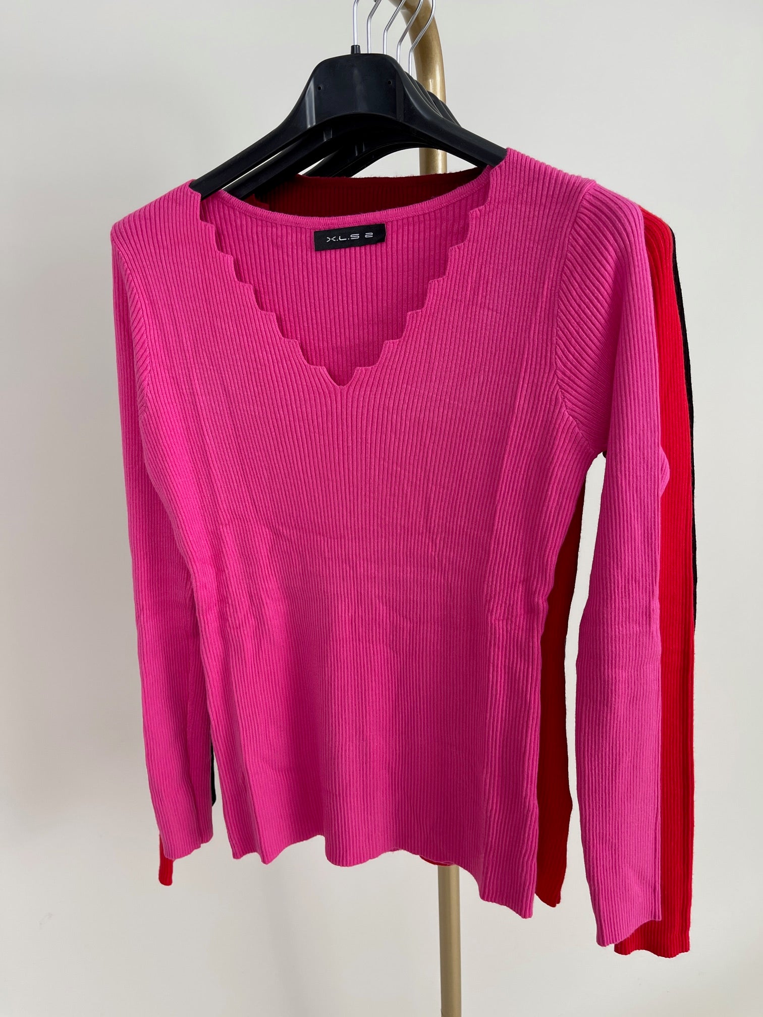 Pullover ZickZack gerippt in versch. Farben Art. 6294