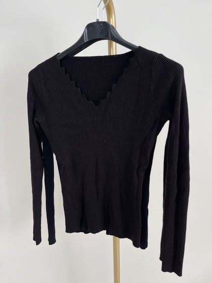 Pullover ZickZack gerippt in versch. Farben Art. 6294