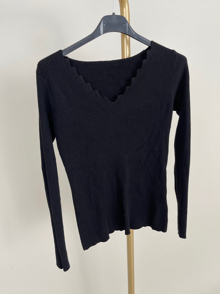 Pullover ZickZack gerippt in versch. Farben Art. 6294