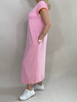Sweatkleid Maxi in Rosa Artikel 5794