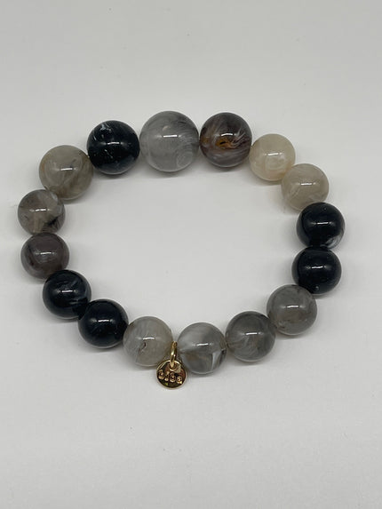 Armband Glasperlen in Grautönen Artikel 6231