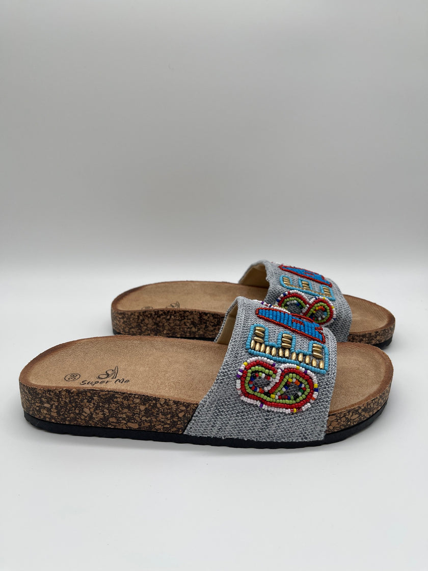 Pantolette Beach in Hellblau Artikel 5171