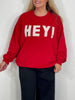 Sweater mit Aufdruck in Rot Artikel 5117