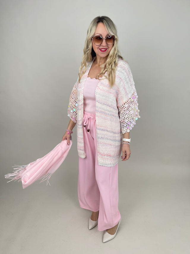 Cardigan Bunt mit Pailletten Art. 6855