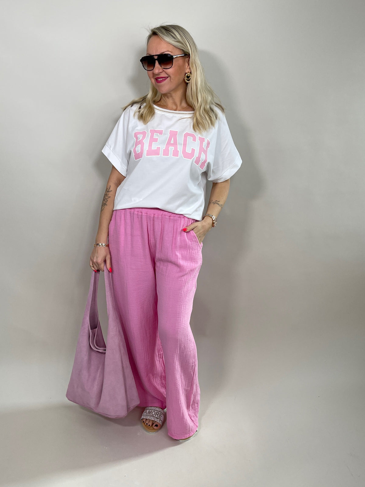 T-Shirt mit Aufdruck in versch. Farben