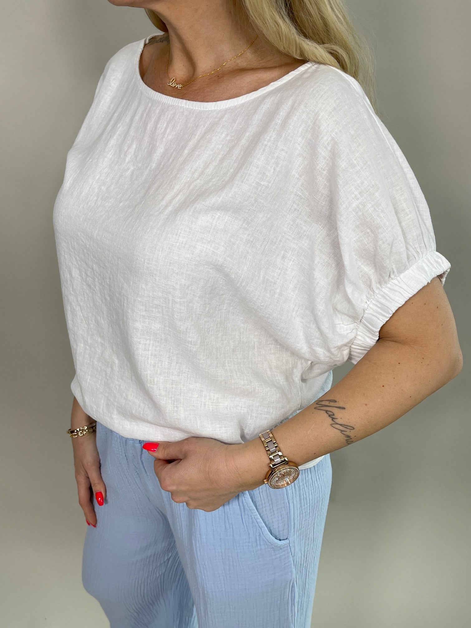 Blusenshirt Uni in versch. Farben Artikel 5784